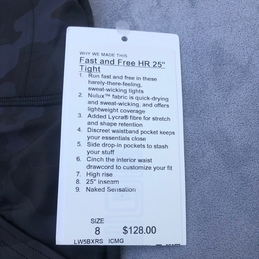 Lululemon fast and free HR 25” tight - Picture 4 of 5